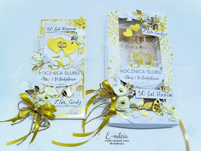 Kartka DL z życzeniami w pudełku z okazji 50 Rocznicy Ślubu