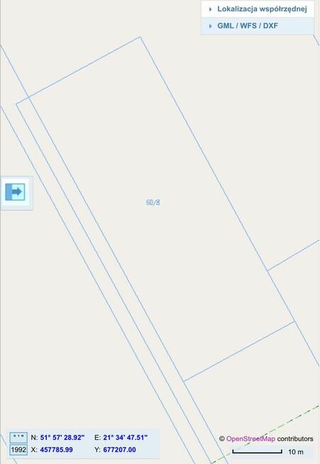 Działka budowlana z WZ, 1731m2, blisko trasy S17