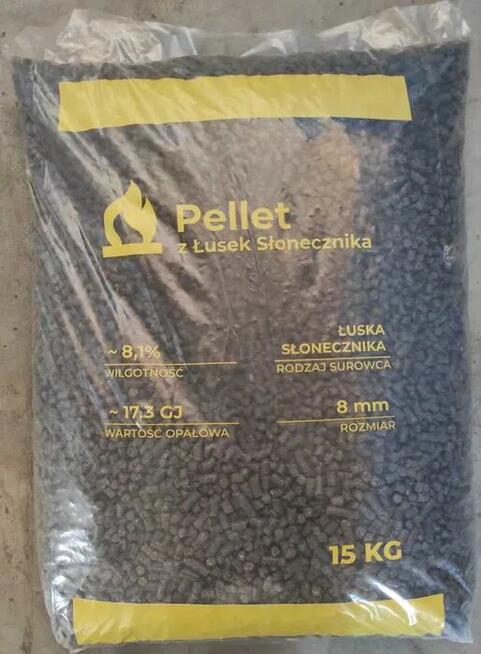 Pellet z łuski słonecznika 8mm workowany 15kg