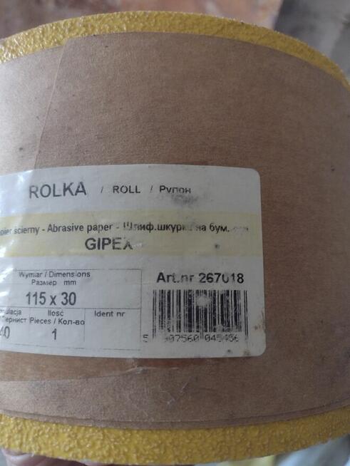 Papier ścierny GIPEX 115x30, 115 mm x 30 m gr. P40