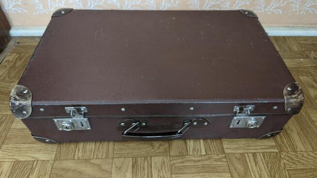 Walizka PRL Vintage Retro Zielona Stan dobry