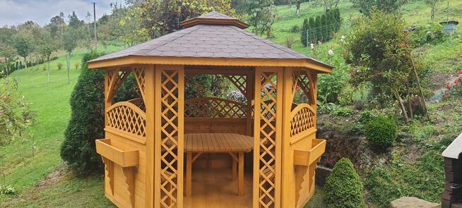 Altana altany ogrodowe sześciokątne wiaty zadaszenia pergole