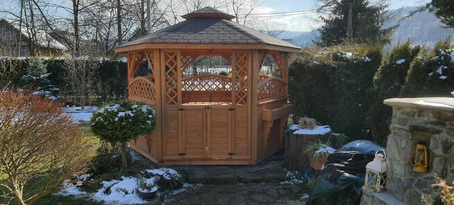 Altana altany ogrodowe sześciokątne wiaty zadaszenia pergole