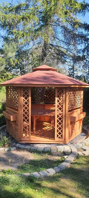 Altana altany ogrodowe sześciokątne wiaty zadaszenia pergole