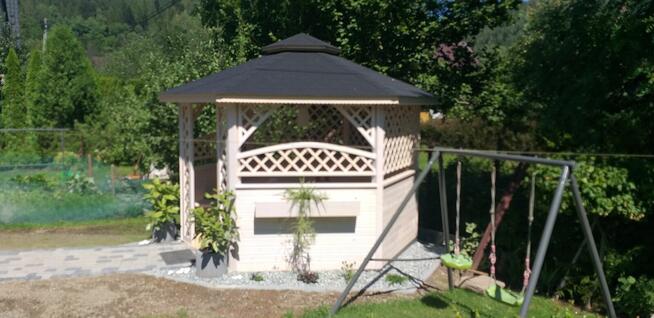 Altana ogrodowa drewniana sześciokątna