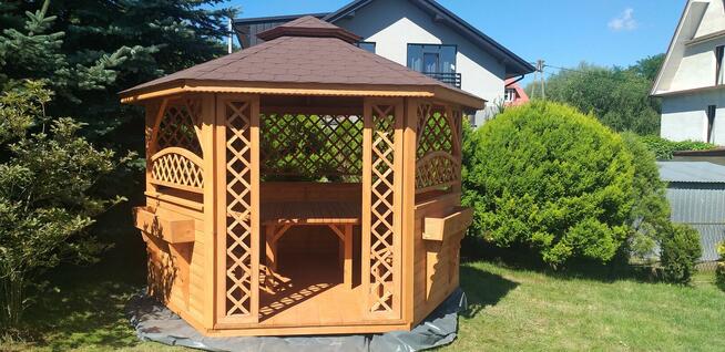 Altana ogrodowa drewniana sześciokątna