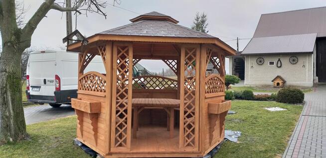 Altana ogrodowa drewniana sześciokątna