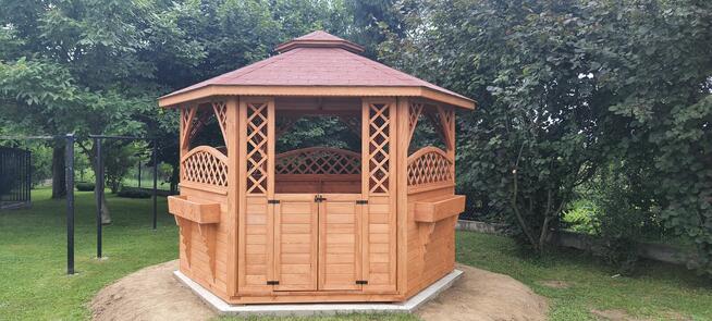 Altana ogrodowa drewniana sześciokątna