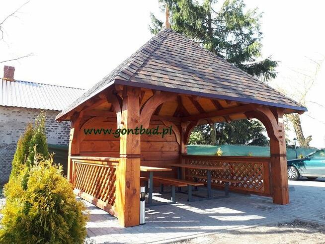 Altana drewniana ozdobna , garaż , wiata garażowa , domek ,