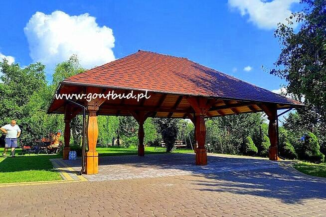 Altana drewniana ozdobna , garaż , wiata garażowa , domek ,