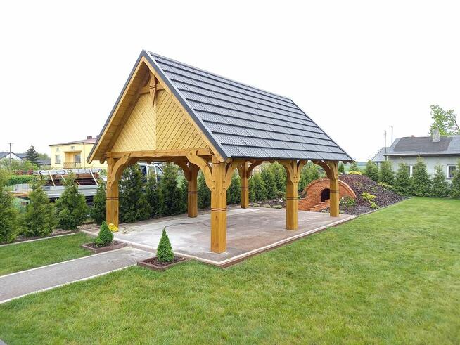 Altana drewniana ozdobna , garaż , wiata garażowa , domek ,