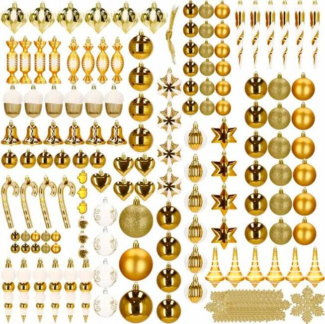 ZESTAW OZDÓB BOMBEK CHOINKOWYCH DO DOMU MIESZKANIA