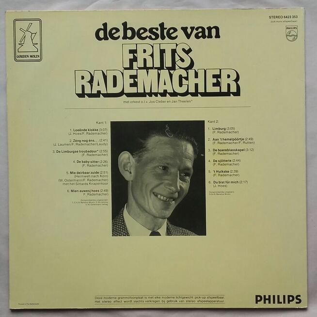 Frits Rademacher i orkiestra, płyta winylowa