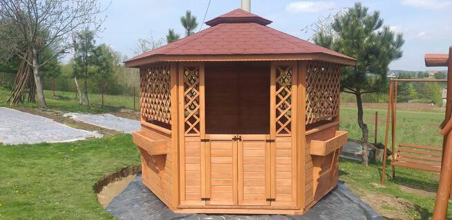 Altana ogrodowa drewniana sześciokątna