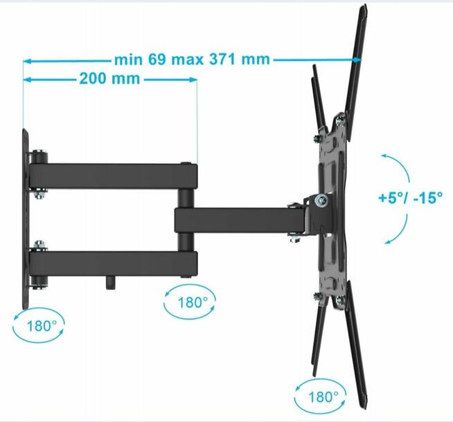 Uchwyt do telewizora regulowany 32-65 cali Kielce najtaniej