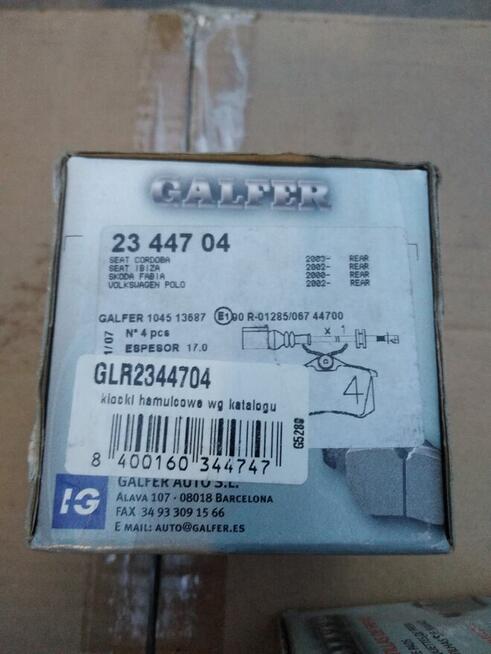 KLOCKI HAMULCOWE TYLNE GLR 2344704 FABIA, POLO, IBIZA, CORDOBA