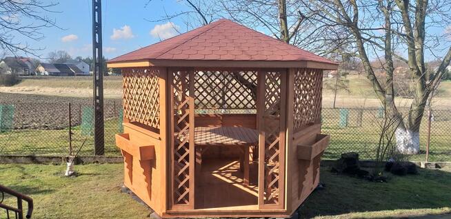 Altana ogrodowa drewniana sześciokątna