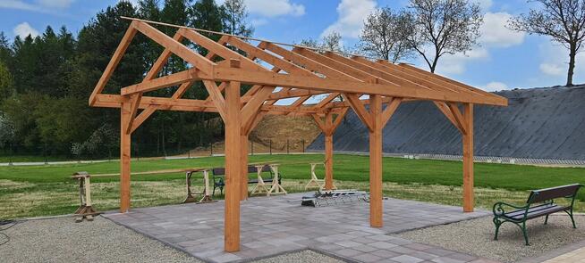 Konstrukcje drewniane altany wiaty pergole garaże