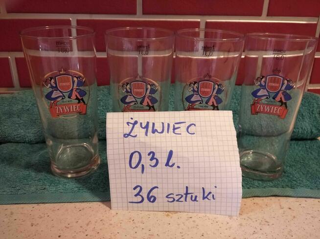 Sprzedam szklanki - kufle - pokale do piwa.