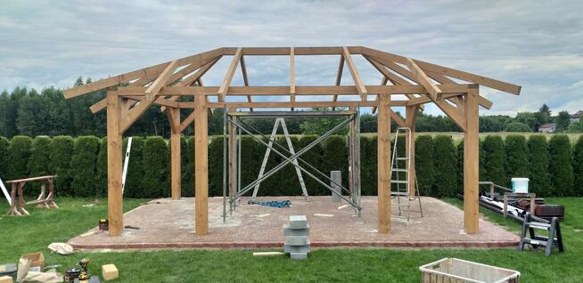 Konstrukcje drewniane altany wiaty pergole garaże