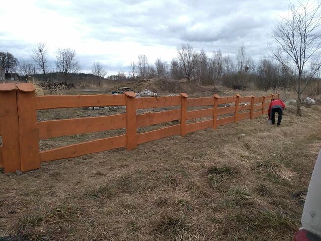 Drewniane ogrodzenie typu RANCZO