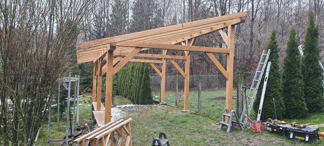 Konstrukcje drewniane altany wiaty pergole garaże