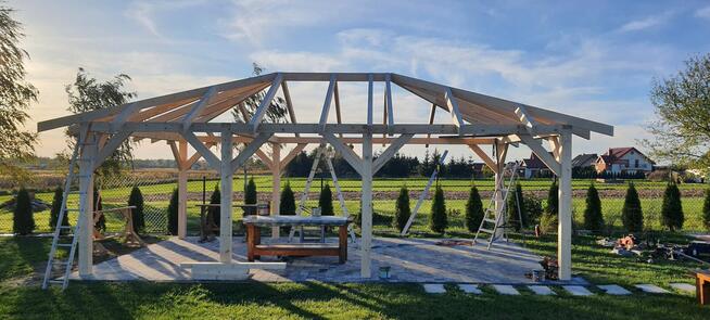 Konstrukcje drewniane altany wiaty pergole garaże