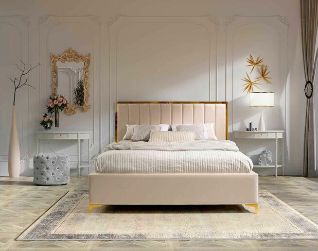 Łóżko tapicerowane Carmen - Glamour 140/200
