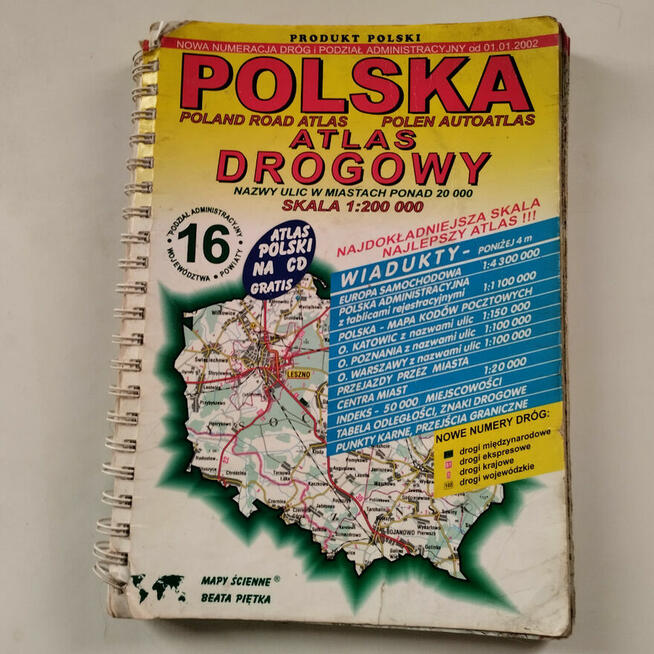 Atlas samochodowy. Mapy Polska i Europa.