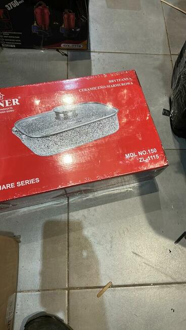 Brytfanka płaska szara