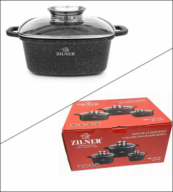 Zestaw 3 brytfanek - Garnków - ,, Zilner,,