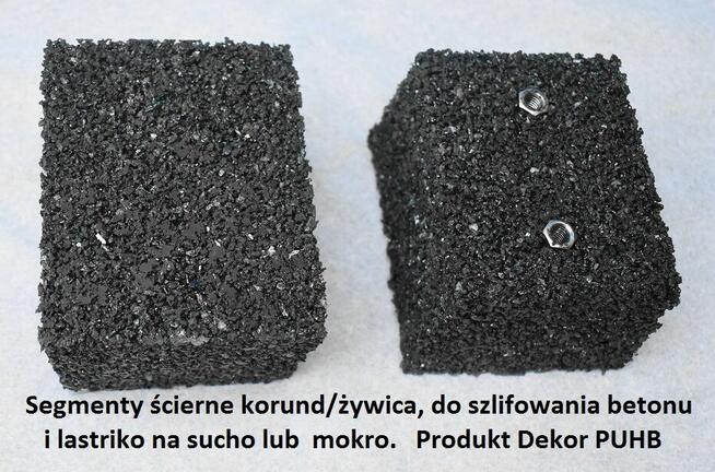 Szlifowanie betonu - segment kostka gruby korund/żywica 1 kg