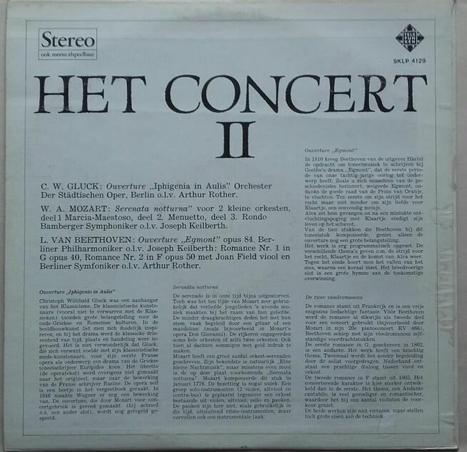 Koncert, Beethoven, Mozart, Gluck, płyta winylowa