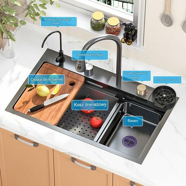 Zlewozmywak kuchenny. 80cm x 50 cm