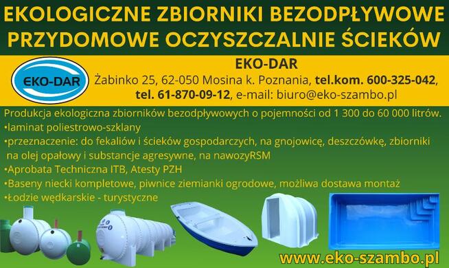 Zbiorniki na szambo ścieki deszczówkę rsm, od 1,3m3 do 30m3