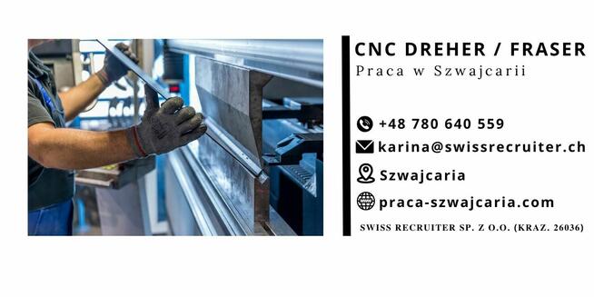 OPERATOR MASZYN CNC - Praca w Szwajcarii!