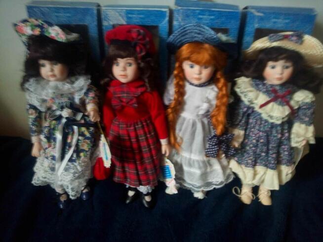 Cztery lalki porcelanowe z kolekcji Promenade