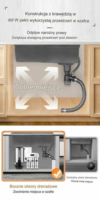 Zlewozmywak kuchenny. 80cm x 50 cm