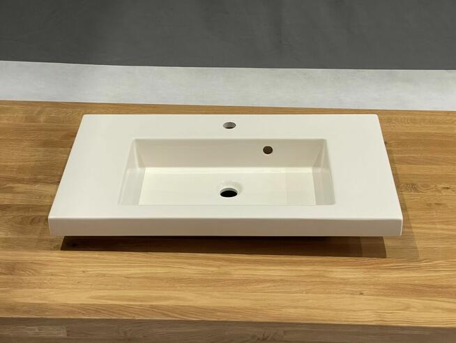 Nablatowa pojedyncza minimalistyczna, biała, 80 x 46 cm