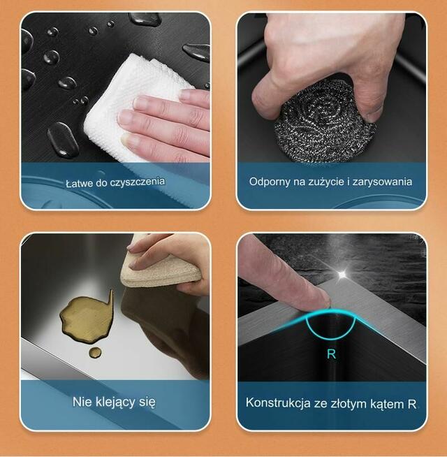 Zlewozmywak kuchenny. 80cm x 50 cm