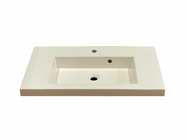 Nablatowa pojedyncza minimalistyczna, biała, 80 x 46 cm