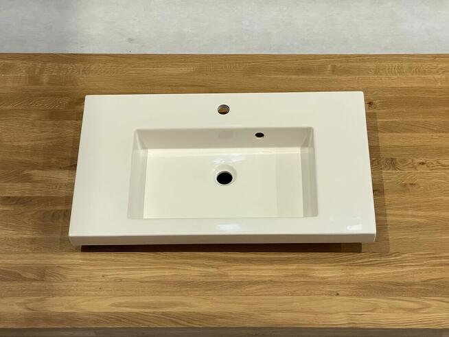 Nablatowa pojedyncza minimalistyczna, biała, 80 x 46 cm