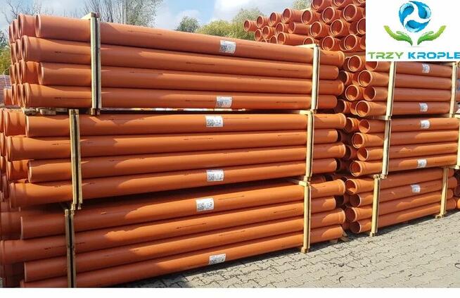 Rura kanalizacyjna fi 160 3m PCV pomarańczowa II gat