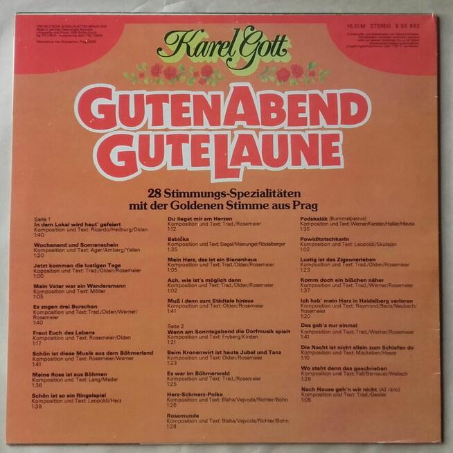 Karel Gott , płyta winylowa 1981 r.