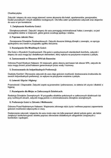 Zatyczki, stopery do uszu - ECO - 200 par ( 400 szt. )