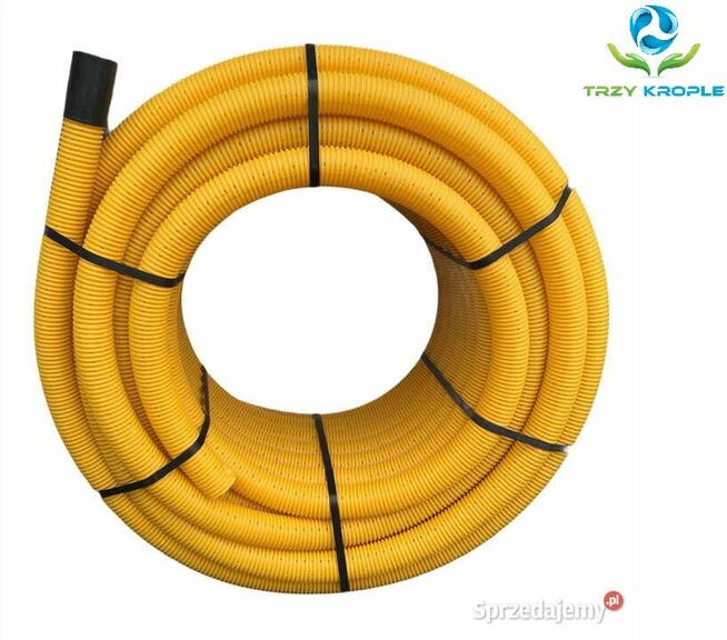 Rura drenarska fi100 melioracyjna pełna bez dziur do rynien