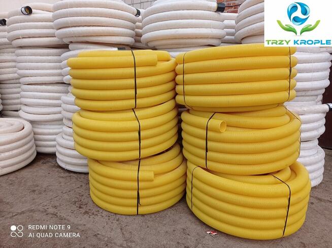 Rura drenarska fi100 melioracyjna pełna bez dziur do rynien