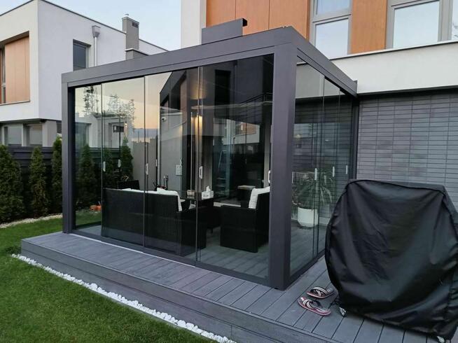 Pergola aluminiowa lamelowa egroSolidy 3x 3,98