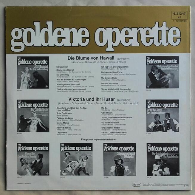 Złota operetka, Viktoria und ihr Husar, winyl 1970 r.