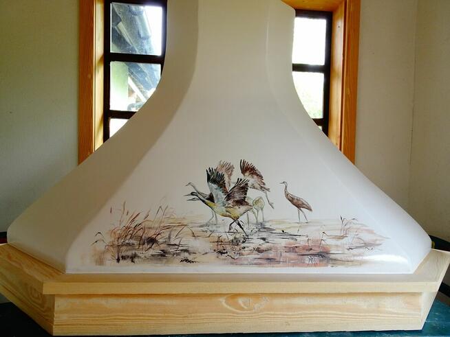 Okap kuchenny kominowy narożny narożnikowy